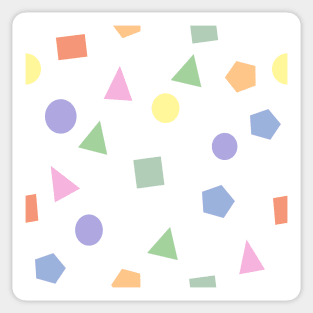 Pastel rainbow geometric shapes Sticker